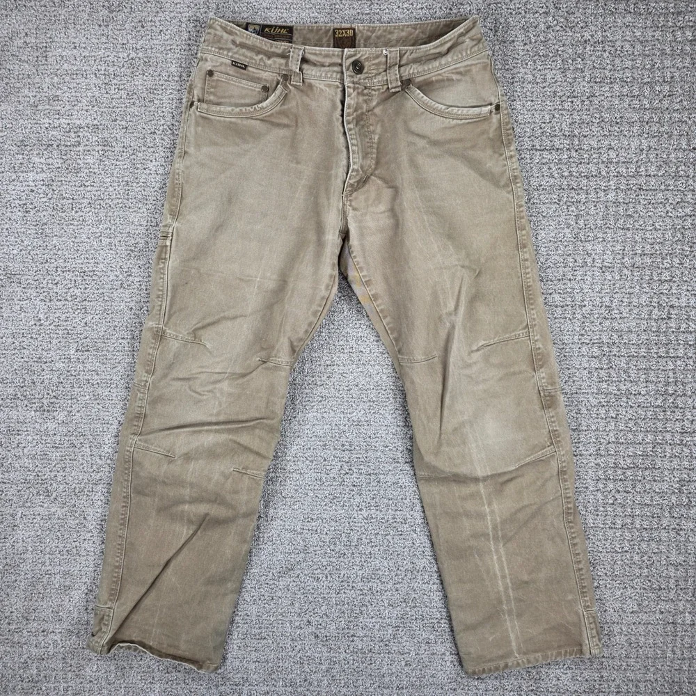 Kuhl Rydr Crag Series Mens 32x30 Khaki Tan Cotton Blend Work Hiking Pants